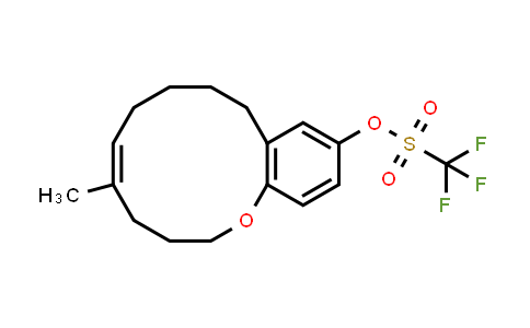 CAS No. 1415612-26-8, Methanesulfonic acid, 1,1,1-trifluoro-, (5E)-3,4,7,8,9,10-hexahydro-5-methyl-2H-1-benzoxacyclododecin-12-yl ester