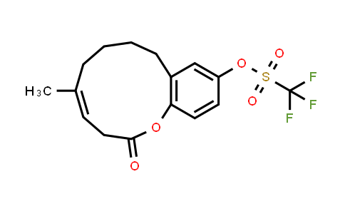 CAS No. 1415612-36-0, Methanesulfonic acid, 1,1,1-trifluoro-, (4Z)-2,3,6,7,8,9-hexahydro-5-methyl-2-oxo-1-benzoxacycloundecin-11-yl ester