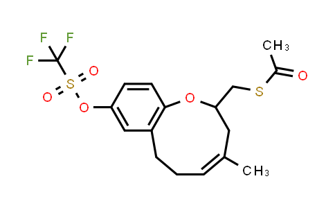 CAS No. 1415612-51-9, Ethanethioic acid, S-[[(4Z)-2,3,6,7-tetrahydro-4-methyl-9-[[(trifluoromethyl)sulfonyl]oxy]-1-benzoxonin-2-yl]methyl] ester