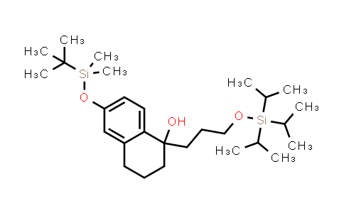 CAS No. 1415612-53-1, 1-Naphthalenol, 6-[[(1,1-dimethylethyl)dimethylsilyl]oxy]-1,2,3,4-tetrahydro-1-[3-[[tris(1-methylethyl)silyl]oxy]propyl]-