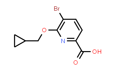 CAS No. 1415898-37-1, 5-Bromo-6-(cyclopropylmethoxy)picolinic acid