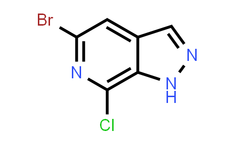 CAS No. 1416374-15-6, 5-Bromo-7-chloro-1H-pyrazolo[3,4-c]pyridine