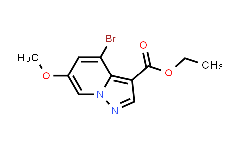 CAS No. 1416439-70-7, Ethyl 4-bromo-6-methoxypyrazolo[1,5-a]pyridine-3-carboxylate