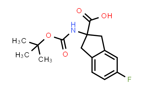 CAS No. 1416440-32-8, 2-((tert-Butoxycarbonyl)amino)-5-fluoro-2,3-dihydro-1H-indene-2-carboxylic acid