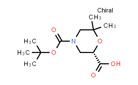 CAS No. 1416444-82-0, (S)-4-(Tert-Butoxycarbonyl)-6,6-dimethylmorpholine-2-carboxylic acid