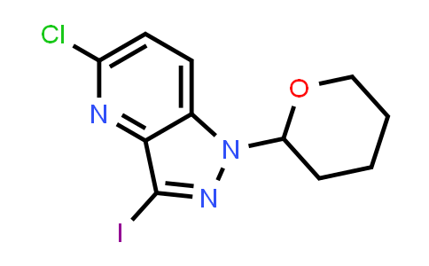 CAS No. 1416713-15-9, 5-Chloro-3-iodo-1-(tetrahydro-2H-pyran-2-yl)-1H-pyrazolo[4,3-b]pyridine