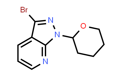 CAS No. 1416713-33-1, 3-Bromo-1-(oxan-2-yl)-1H-pyrazolo[3,4-b]pyridine