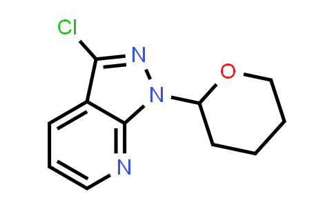 CAS No. 1416713-35-3, 3-Chloro-1-(oxan-2-yl)-1H-pyrazolo[3,4-b]pyridine