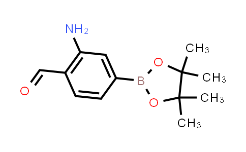 CAS No. 1416722-69-4, 2-Amino-4-(4,4,5,5-tetramethyl-1,3,2-dioxaborolan-2-yl)benzaldehyde