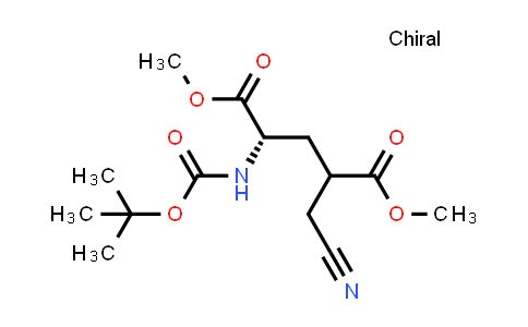 CAS No. 1417526-05-6, Dimethyl (2S)-2-((tert-butoxycarbonyl)amino)-4-(cyanomethyl)pentanedioate