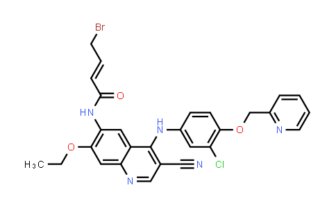 CAS No. 1417629-33-4, 4-Bromo-N-(4-((3-chloro-4-(pyridin-2-ylmethoxy)phenyl)amino)-3-cyano-7-ethoxyquinolin-6-yl)but-2-enamide