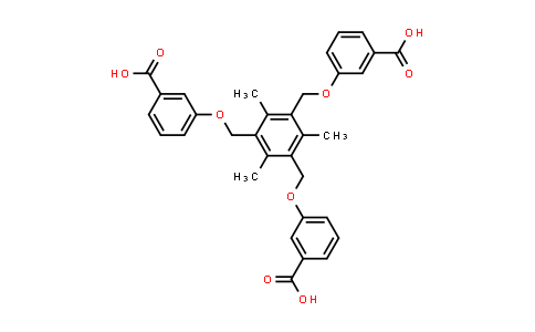 CAS No. 1417713-93-9, 3,3',3''-(((2,4,6-Trimethylbenzene-1,3,5-triyl)tris(methylene))tris(oxy))tribenzoic acid
