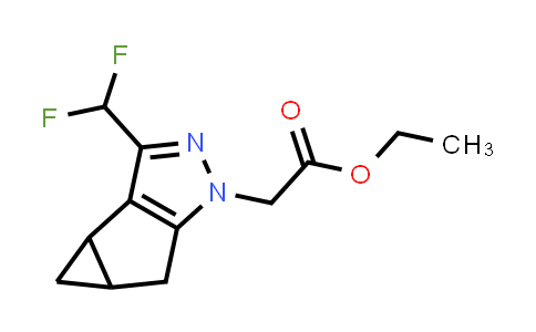 CAS No. 1417982-52-5, 1H-Cyclopropa[3,4]cyclopenta[1,2-c]pyrazole-1-acetic acid, 3-(difluoromethyl)-3b,4,4a,5-tetrahydro-, ethyl ester