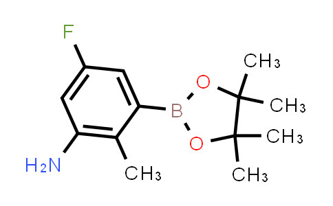 CAS No. 1418128-33-2, 5-Fluoro-2-methyl-3-(4,4,5,5-tetramethyl-1,3,2-dioxaborolan-2-yl)aniline