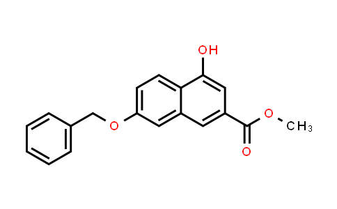 CAS No. 141834-80-2, 2-Naphthalenecarboxylic acid, 4-hydroxy-7-(phenylmethoxy)-, methyl ester