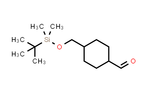 CAS No. 141836-47-7, Cyclohexanecarboxaldehyde, 4-[[[(1,1-dimethylethyl)dimethylsilyl]oxy]methyl]-
