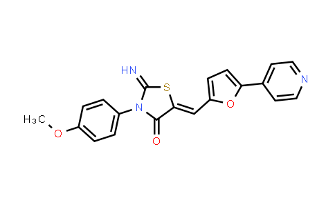 CAS No. 1420071-48-2, 4-Thiazolidinone, 2-imino-3-(4-methoxyphenyl)-5-[[5-(4-pyridinyl)-2-furanyl]methylene]-