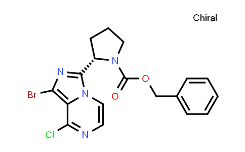 CAS No. 1420478-87-0, benzyl (S)-2-(1-Bromo-8-chloroimidazo[1,5-a]pyrazin-3-yl)pyrrolidine-1-carboxylate