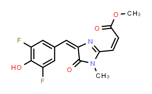 CAS No. 1420815-55-9, Methyl (Z)-3-(4-((E)-3,5-difluoro-4-hydroxybenzylidene)-1-methyl-5-oxo-4,5-dihydro-1H-imidazol-2-yl)acrylate