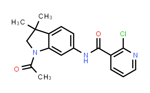 CAS No. 1420999-91-2, N-(1-acetyl-3,3-dimethylindolin-6-yl)-2-chloronicotinamide