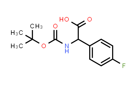 CAS No. 142121-93-5, 2-((tert-Butoxycarbonyl)amino)-2-(4-fluorophenyl)acetic acid