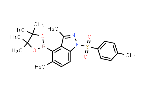 CAS No. 1421252-90-5, 3,5-Dimethyl-1-(4-methylbenzenesulfonyl)-4-(4,4,5,5-tetramethyl-1,3,2-Dioxaborolan-2-yl)-1H-indazole