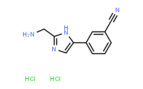 CAS No. 1421601-94-6, 3-(2-(aminomethyl)-1H-imidazol-5-yl)benzonitrile dihydrochloride