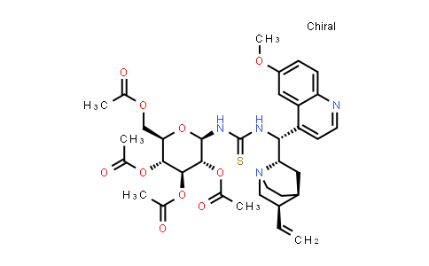 CAS No. 1421852-79-0, N-[(8α,9R)-6'-Methoxycinchonan-9-yl]-N'-(2,3,4,6-tetra-O-acetyl-β-D-glucopyranosyl)thiourea