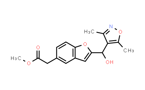 CAS No. 1421949-05-4, Methyl 2-(2-((3,5-dimethylisoxazol-4-yl)(hydroxy)methyl)benzofuran-5-yl)acetate