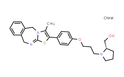 CAS No. 1422264-48-9, 2-Pyrrolidinemethanol, 1-[3-[4-(5,10-dihydro-3-methylthiazolo[3,2-b][2,4]benzodiazepin-2-yl)phenoxy]propyl]-, (2S)-
