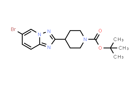 CAS No. 1422344-42-0, tert-Butyl 4-(6-bromo-[1,2,4]triazolo[1,5-a]pyridin-2-yl)piperidine-1-carboxylate