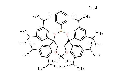 CAS No. 1422371-27-4, (3aS,8aS)-4,4,8,8-Tetrakis[3,5-bis(1-methylethyl)phenyl]tetrahydro-2,2-dimethyl-6-phenyl-1,3-dioxolo[4,5-e][1,3,2]dioxaphosphepin