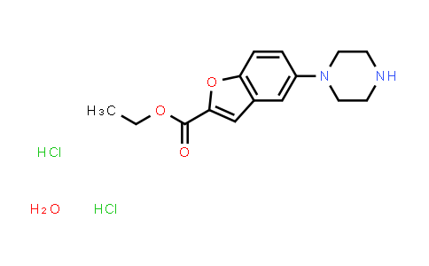 CAS No. 1422956-31-7, 5-(1-Piperazinyl)-2-benzofurancarboxylic acid ethyl ester dihydrochloride hydrate