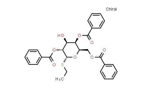 CAS No. 1423018-01-2, (2R,3R,4S,5R,6R)-2-((Benzoyloxy)methyl)-6-(ethylthio)-4-hydroxytetrahydro-2H-pyran-3,5-diyl dibenzoate