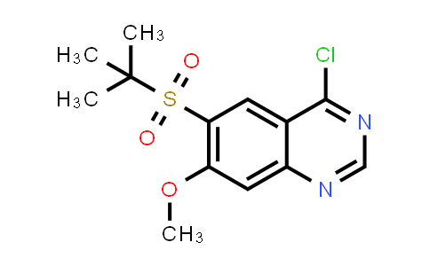 CAS No. 1423187-57-8, 6-(tert-Butylsulfonyl)-4-chloro-7-methoxyquinazoline