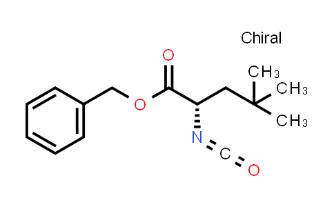 CAS No. 142381-33-7, Pentanoic acid, 2-isocyanato-4,4-dimethyl-, phenylmethyl ester, (S)- (9CI)