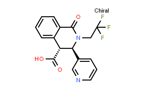 CAS No. 1424799-69-8, Rel-(3R,4R)-1,2,3,4-Tetrahydro-1-oxo-3-(3-pyridinyl)-2-(2,2,2-trifluoroethyl)-4-isoquinolinecarboxylic acid