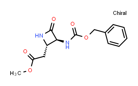 CAS No. 142560-72-3, 2-Azetidineacetic acid, 4-oxo-3-[[(phenylmethoxy)carbonyl]amino]-, methyl ester, (2S-trans)- (9CI)