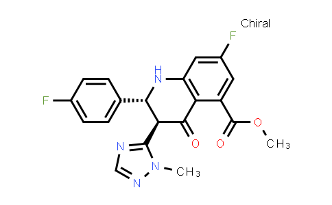 CAS No. 1425767-92-5, (2R,3R)-methyl 7-fluoro-2-(4-fluorophenyl)-3-(1-methyl-1H-1,2,4-triazol-5-yl)-4-oxo-1,2,3,4-tetrahydroquinoline-5-carboxylate