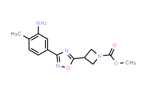 CAS No. 1426135-82-1, Methyl 3-(3-(3-amino-4-methylphenyl)-1,2,4-oxadiazol-5-yl)azetidine-1-carboxylate