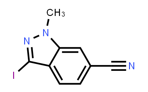 CAS No. 1426425-00-4, 3-Iodo-1-methyl-1H-indazole-6-carbonitrile