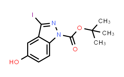 CAS No. 1426425-59-3, tert-Butyl 5-hydroxy-3-iodo-1H-indazole-1-carboxylate