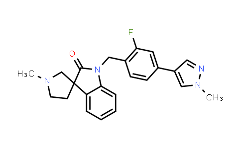 CAS No. 1426688-70-1, 1-(2-fluoro-4-(1-methyl-1H-pyrazol-4-yl)benzyl)-1'-methylspiro[indoline-3,3'-pyrrolidin]-2-one