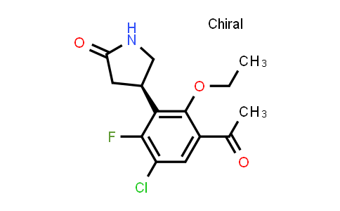 CAS No. 1426701-03-2, (R)-4-(3-Acetyl-5-chloro-2-ethoxy-6-fluorophenyl)pyrrolidin-2-one