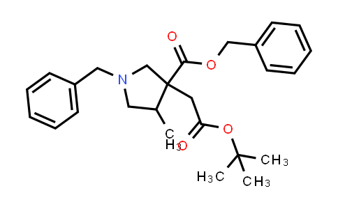 CAS No. 1427058-46-5, Benzyl (3RS, 4RS)-1-benzyl-3-[2-(tert-butoxy)-2-oxoethyl]-4-methylpyrrolidine-3-carboxylate