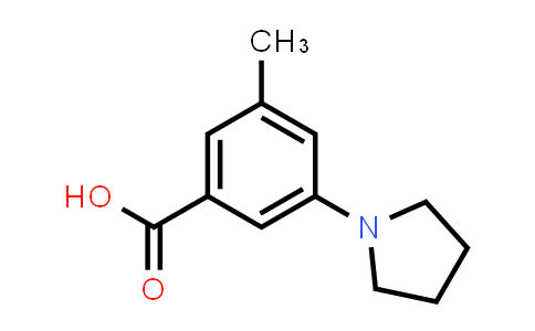 CAS No. 1427081-44-4, 3-Methyl-5-(pyrrolidin-1-yl)benzoic acid