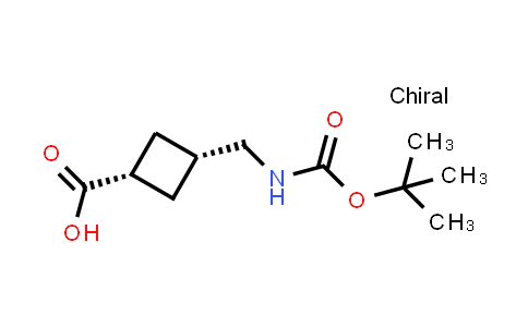 CAS No. 1427319-48-9, cis-3-[[[(1,1-Dimethylethoxy)carbonyl]amino]methyl]cyclobutanecarboxylic acid