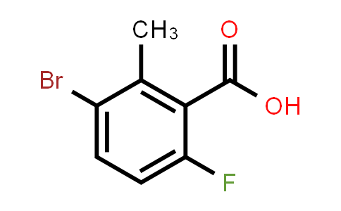 CAS No. 1427373-55-4, 3-Bromo-6-fluoro-2-methylbenzoic acid