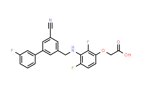 CAS No. 1427406-24-3, 2-[3-[[[3-Cyano-5-(3-fluorophenyl)phenyl]methyl]amino]-2,4-difluorophenoxy]acetic acid