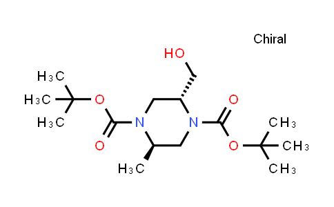 CAS No. 1427561-80-5, di-tert-Butyl (2R,5R)-2-(hydroxymethyl)-5-methylpiperazine-1,4-dicarboxylate